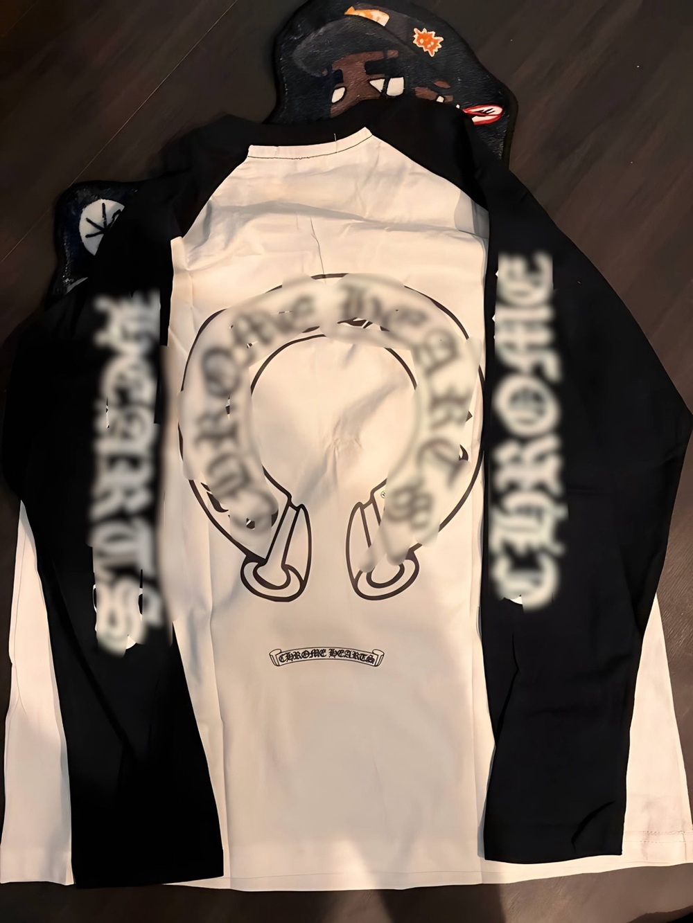 Black & White Graphic Kids Long Sleeve Top